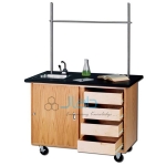Mobile Demonstration Table with Drawers