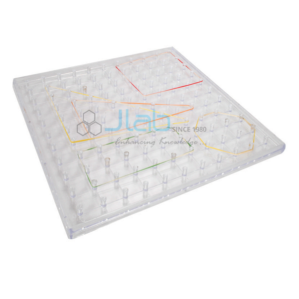 Geoboard Transparent 11X11 Flat head Peg Grid