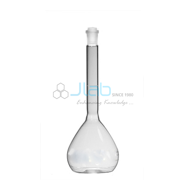 Volumetric Flasks, Class A Borosilicate Glass Plastic Stopper JLab
