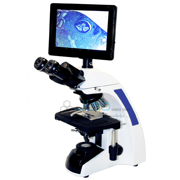 Advanced Infinity Corrected Digital Trinocular Microscope with LCD Touch Pad