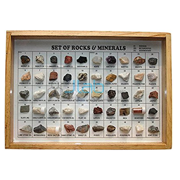 Collection of 50 Rocks and Minerals
