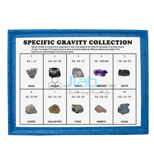 Minerals Specific Gravity Collection (Set of 10)