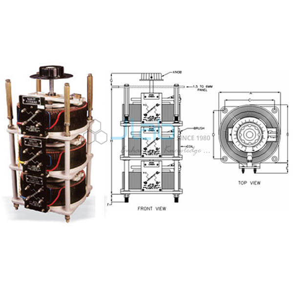 Variac Three Phase Flush Back Of Panel Open