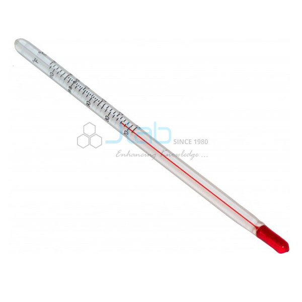 Lab Thermometer 6 Inch Red Alcohol