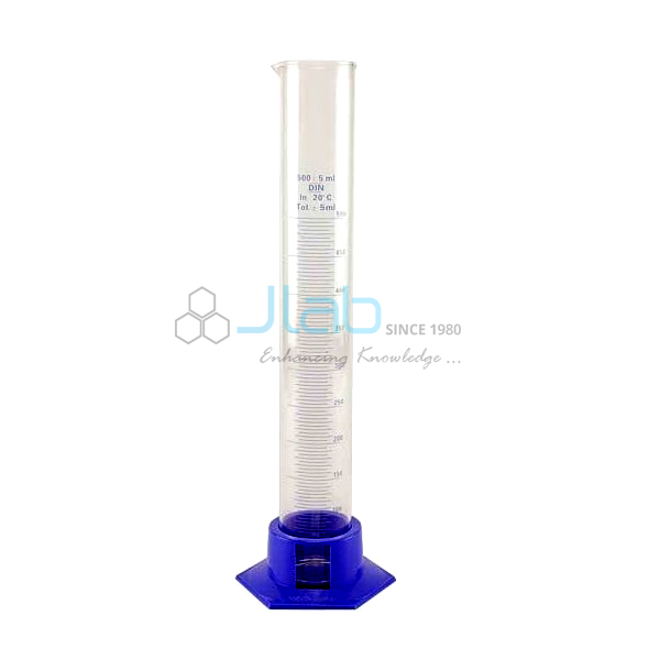 Plastic Foot Measuring Cylinders Soda Glass Class B JLab