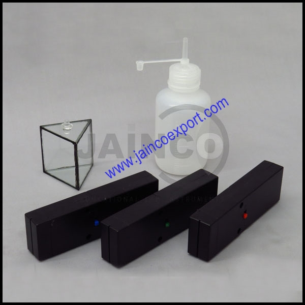 Hollow Prism and Light Source for Refractive Index Experiments JLab