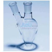 Pear Shape Flasks, Two Necks, Centre Neck and One Angled Side Neck JLab